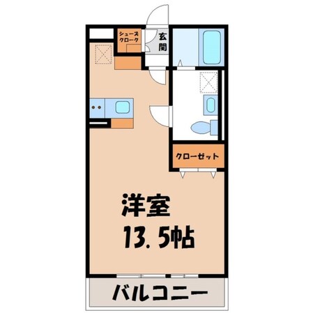 宇都宮駅 徒歩7分 2階の物件間取画像